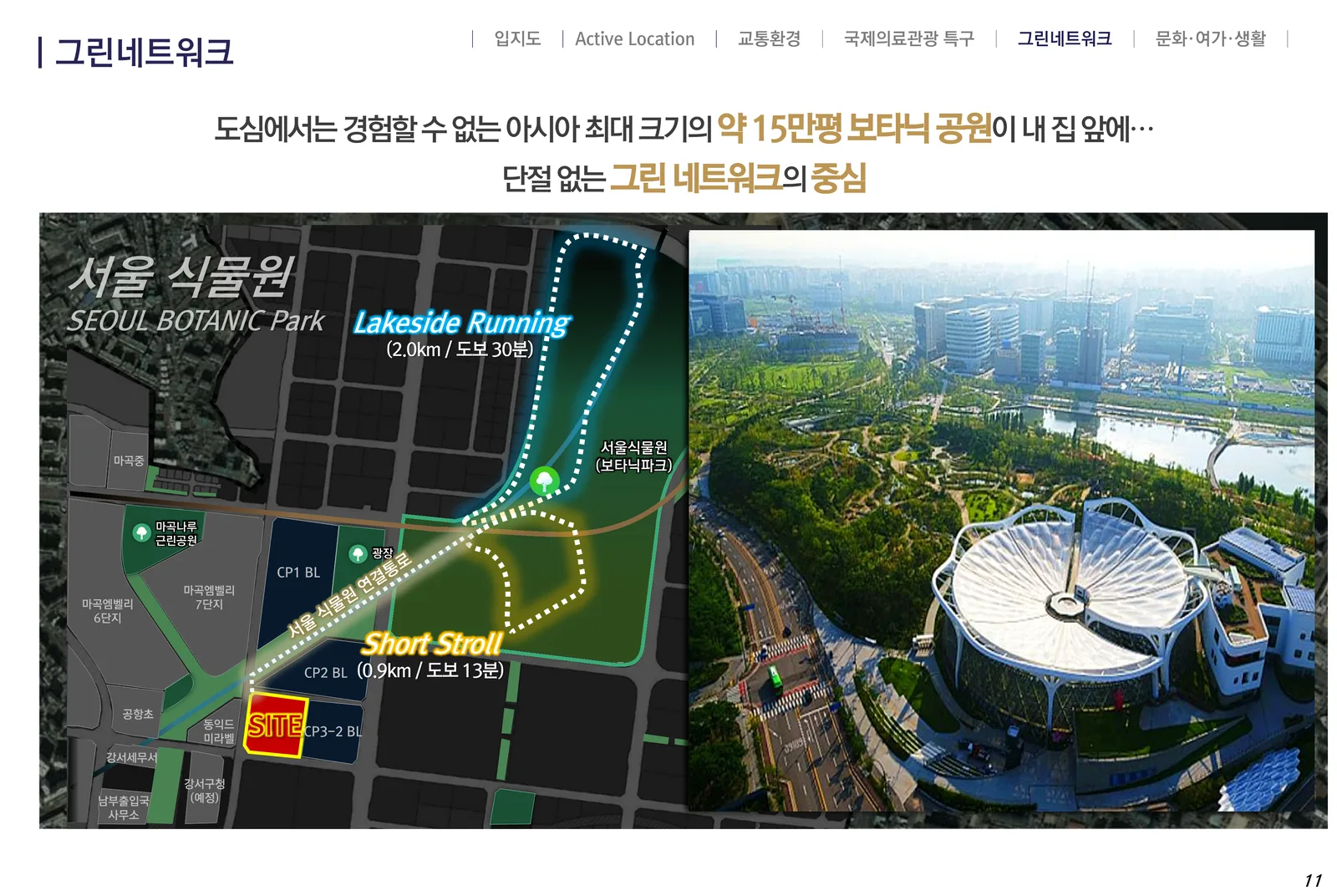 VL 르웨스트 앞 서울식물원 보타닉파크 산책 코스와 그린 네트워크